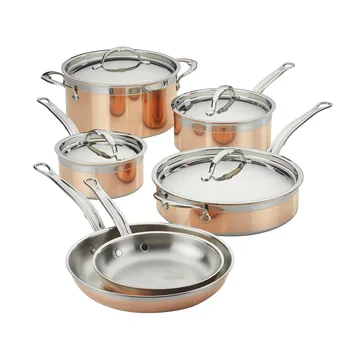 Zestaw garnków i patelni Hestan Copperbond - 10 elementów - Hestan