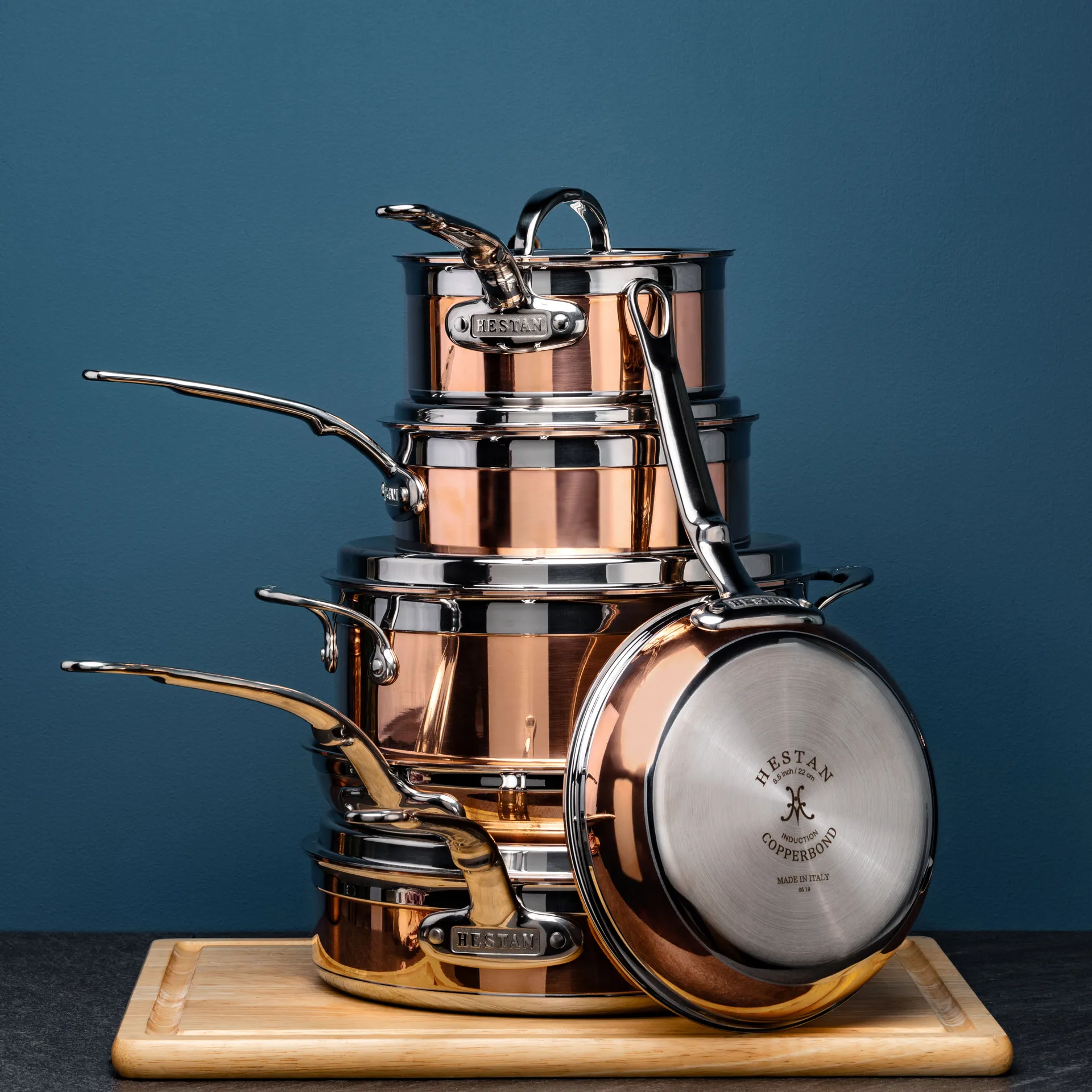 Zestaw garnków i patelni Hestan Copperbond, 10 elementów Hestan