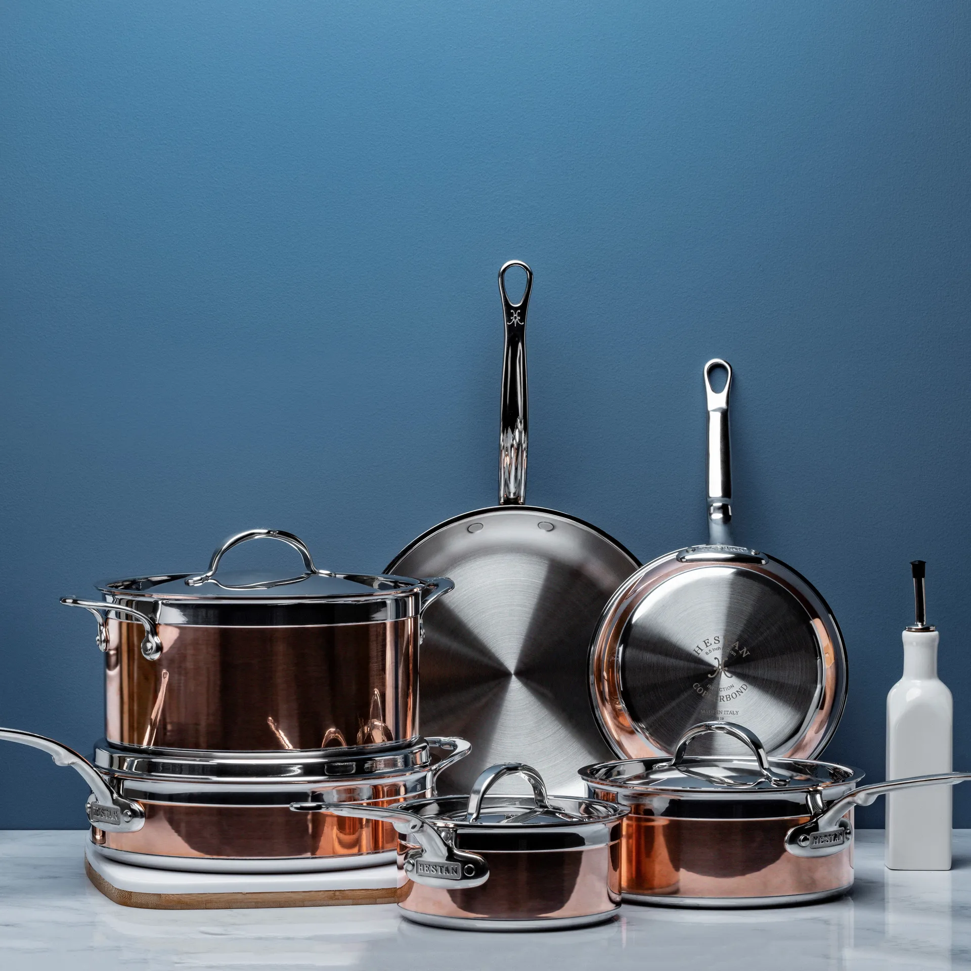 Zestaw garnków i patelni Hestan Copperbond, 10 elementów Hestan