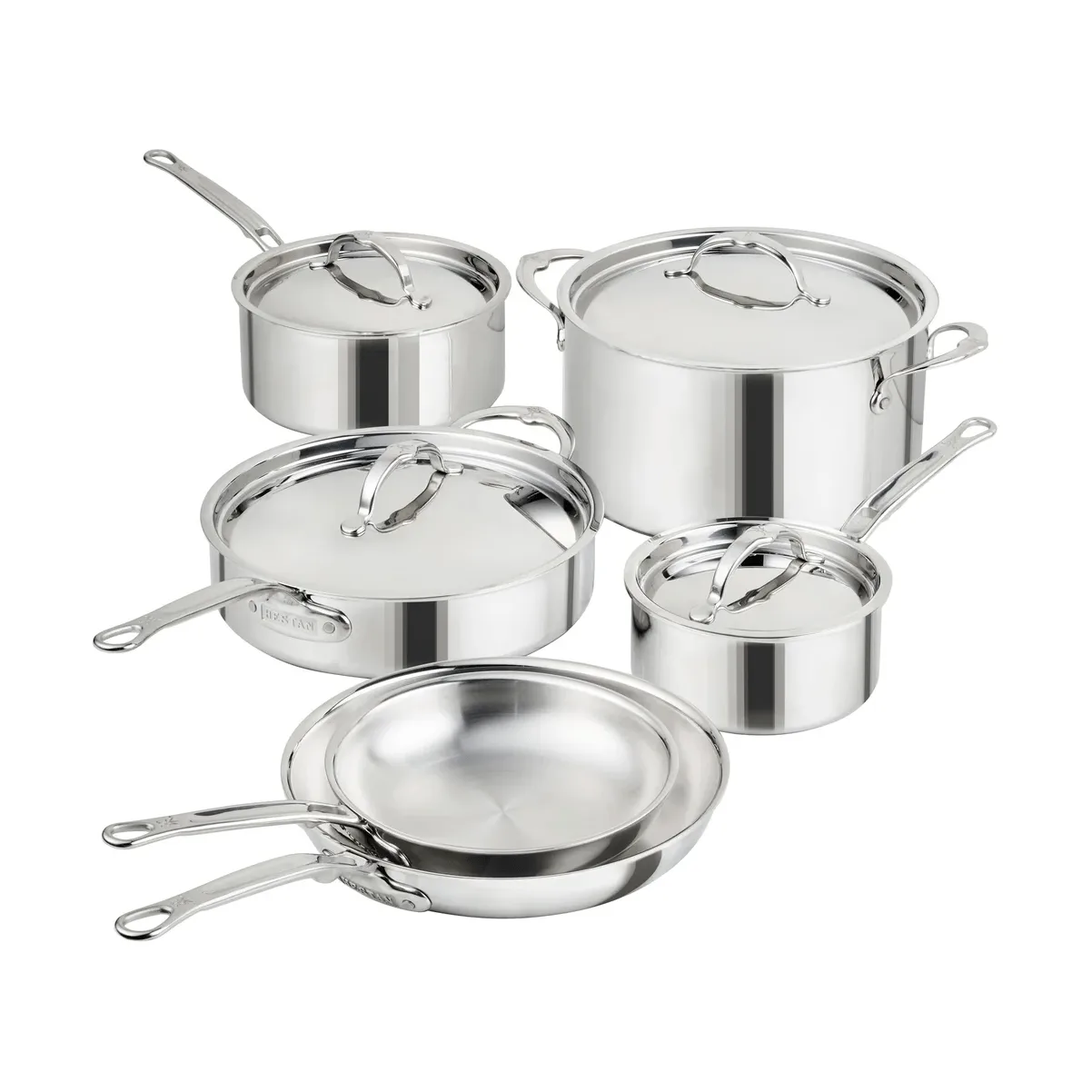 Zestaw garnków i patelni Hestan ProBond Luxe, Stal nierdzewna, 10 części Hestan