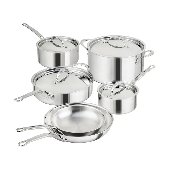 Zestaw garnków i patelni Hestan ProBond Luxe - Stal nierdzewna, 10 części - Hestan