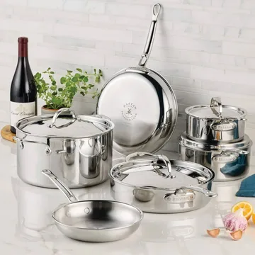 Zestaw garnków i patelni Hestan ProBond Luxe - Stal nierdzewna, 10 części - Hestan