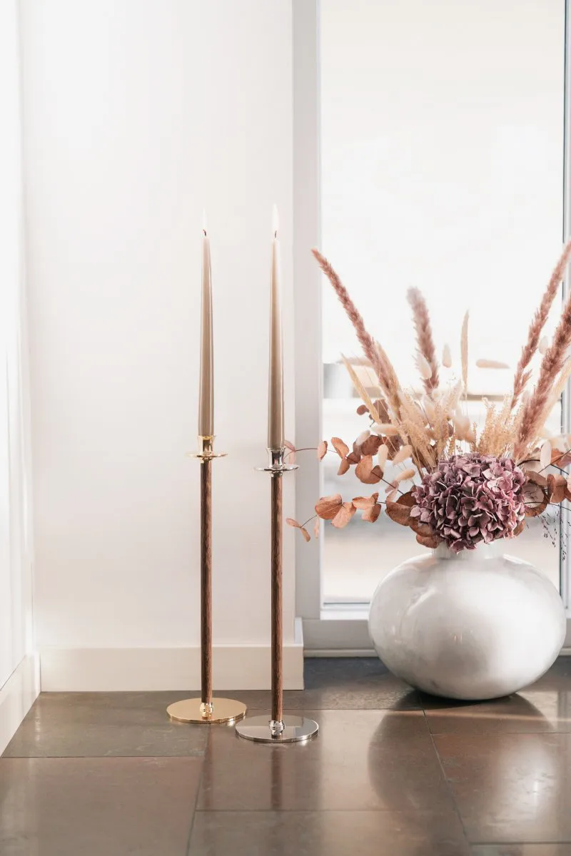 Alto Basso świecznik, Lity mosiądz Hilke Collection