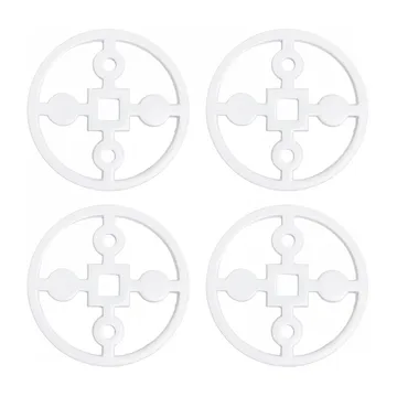 Anima Gemella podstawki 4-pak - Biały - Hilke Collection