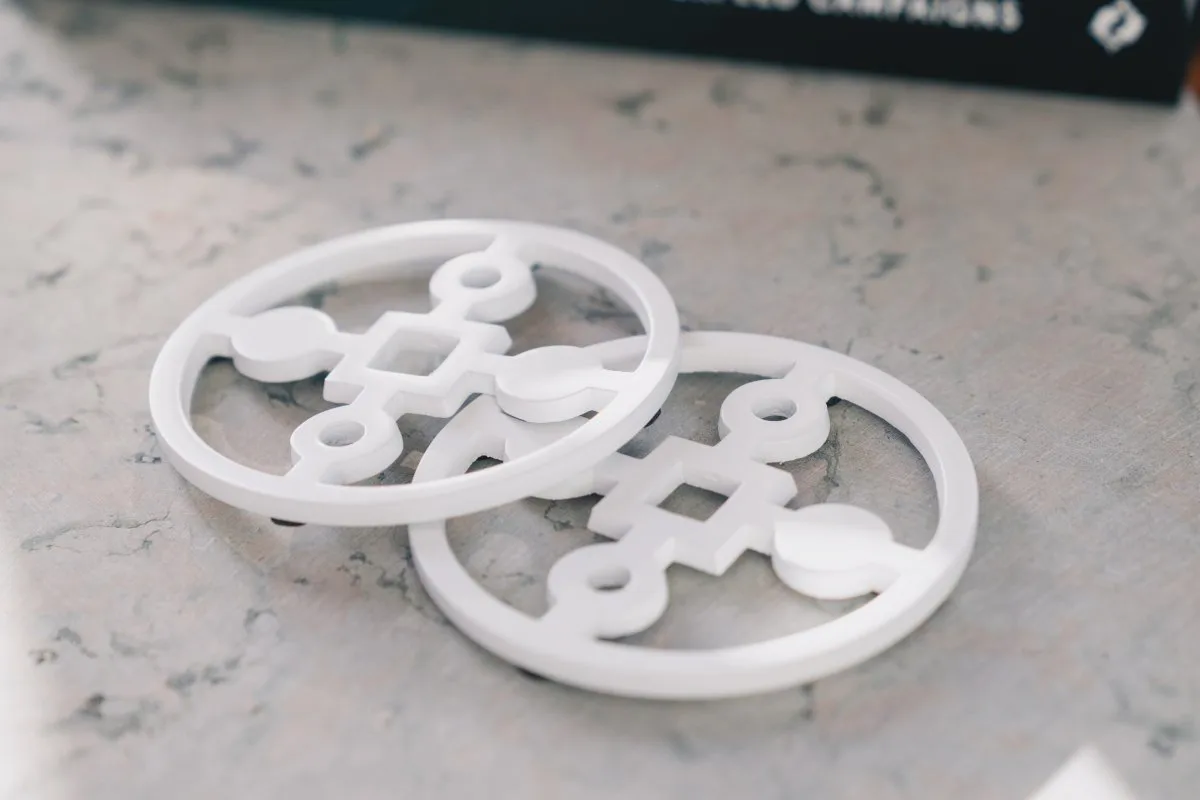 Anima Gemella podstawki 4-pak, Biały Hilke Collection