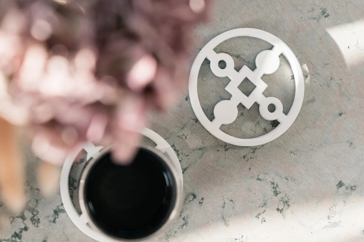 Anima Gemella podstawki 4-pak, Biały Hilke Collection