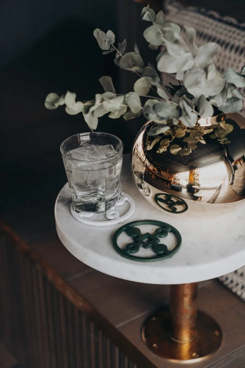 Anima Gemella podstawki 4-pak, Biały Hilke Collection