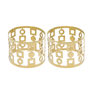 Anima serwetnik 2-pak - Mosiądz - Hilke Collection