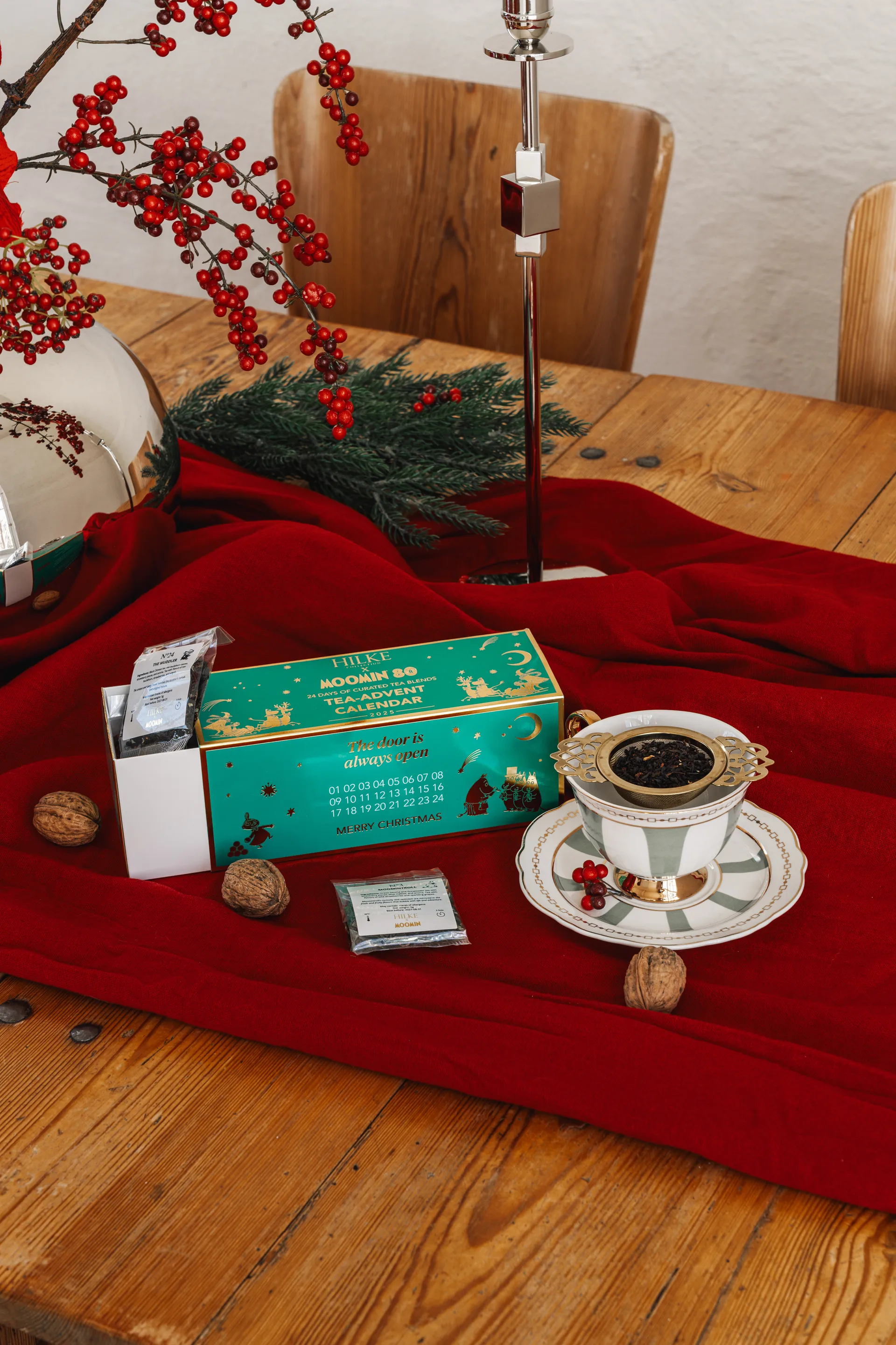 Filiżanka ze spodkiem Strisce Salvia, 22 cl Hilke Collection