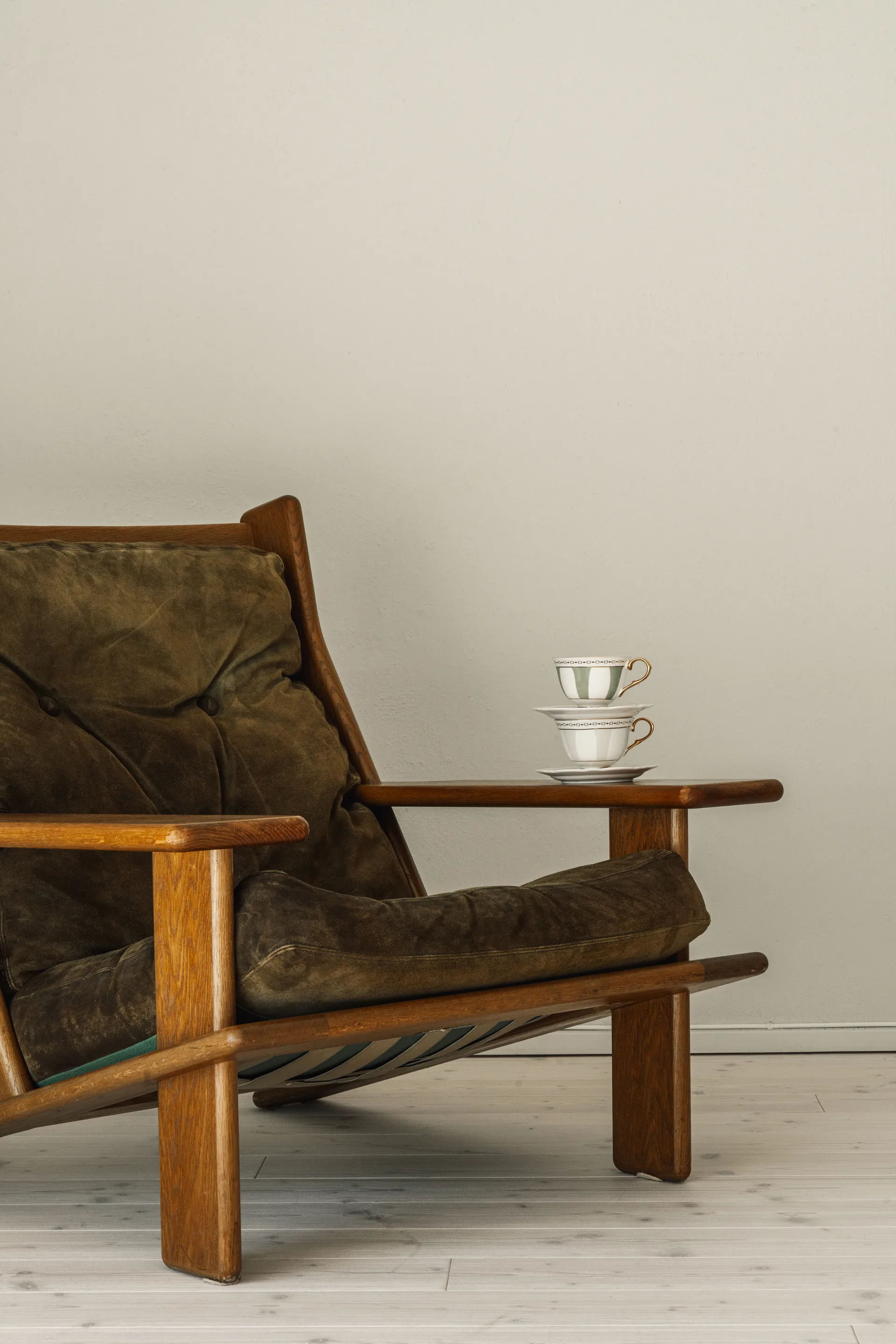 Filiżanka ze spodkiem Strisce Salvia, 22 cl Hilke Collection