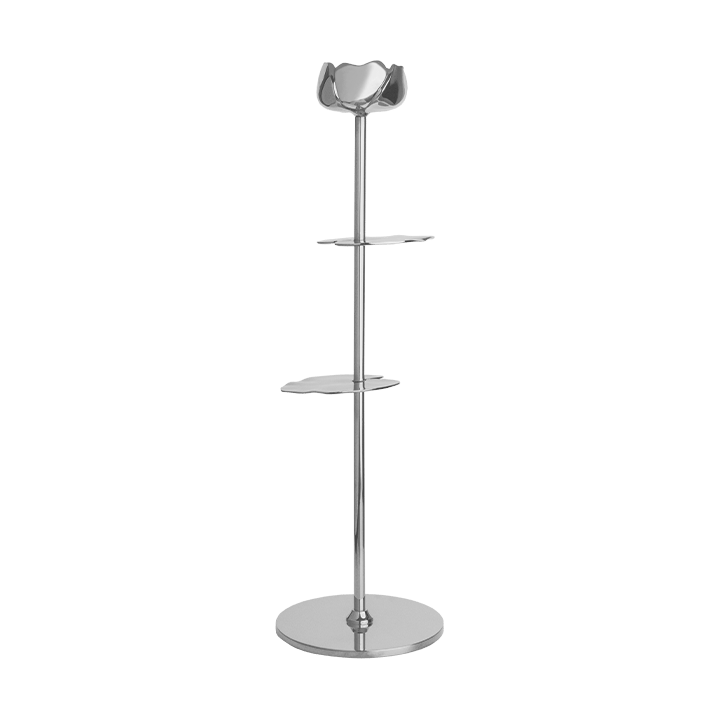 Ninfea Alta świecznik 30 cm - Niklowany mosiądz - Hilke Collection