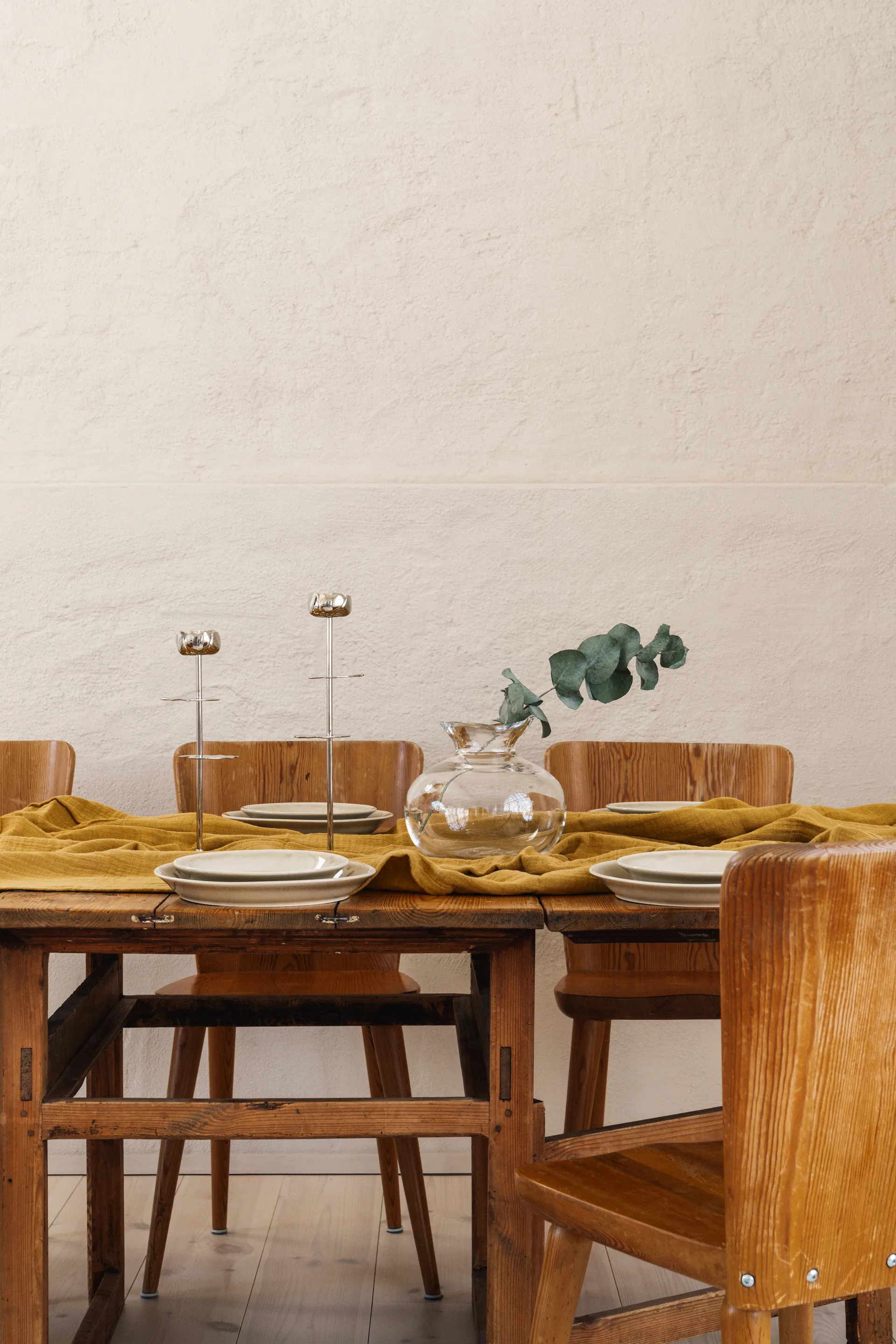 Ninfea Alta świecznik 40 cm, Niklowany mosiądz Hilke Collection