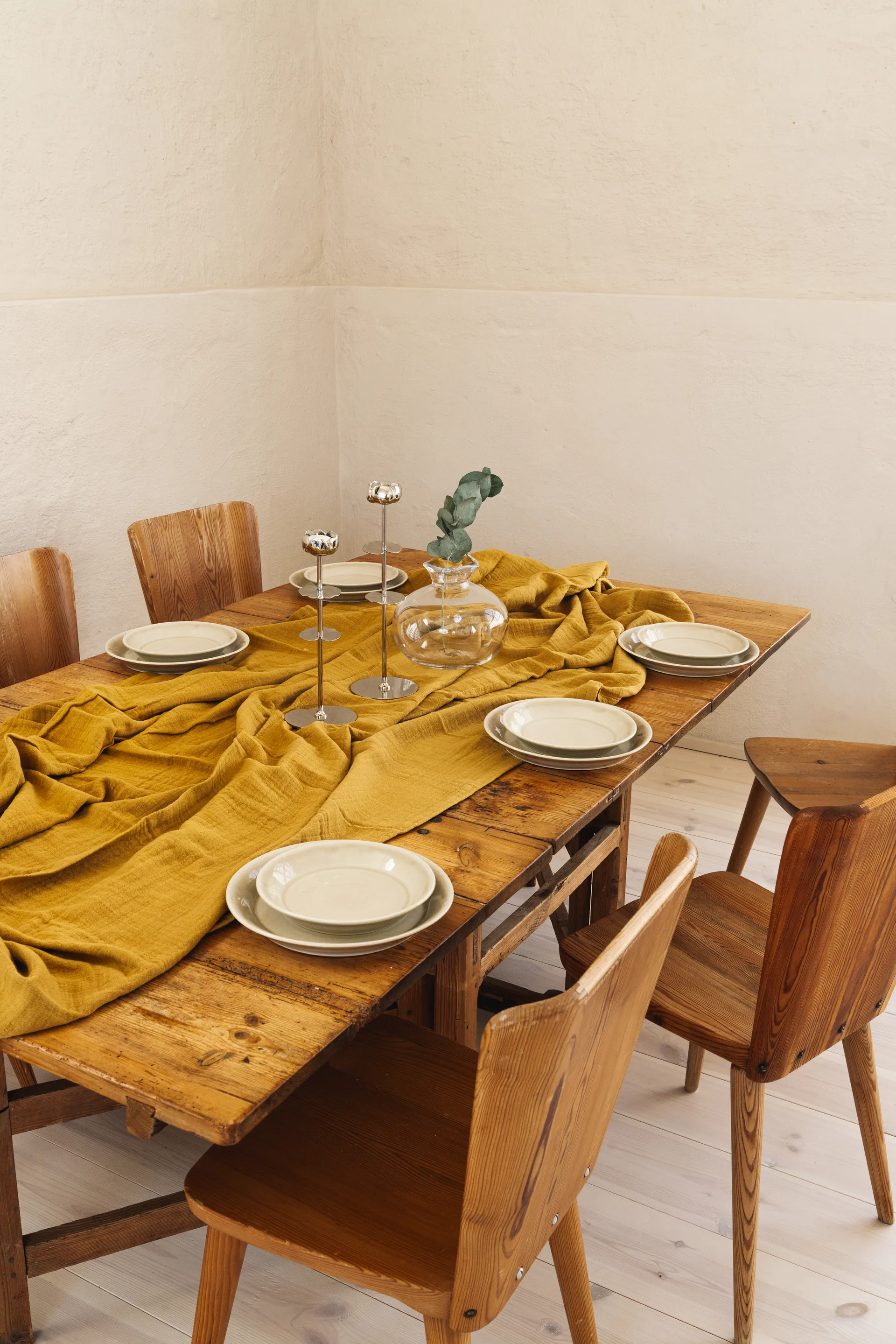 Ninfea Alta świecznik 40 cm, Niklowany mosiądz Hilke Collection