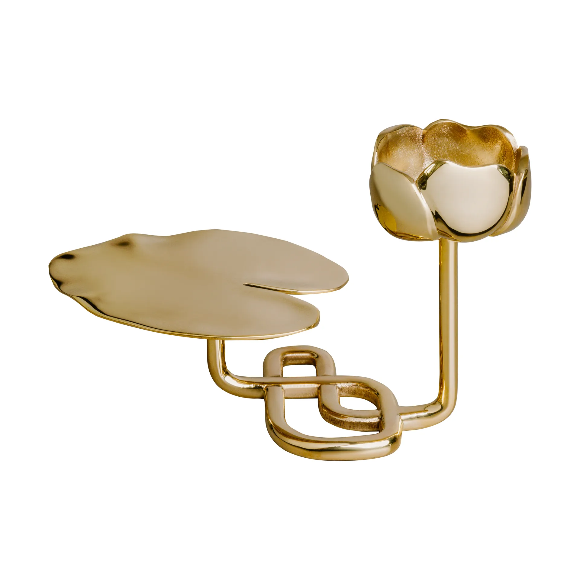 Ninfea No.1 świecznik, Mosiądz Hilke Collection