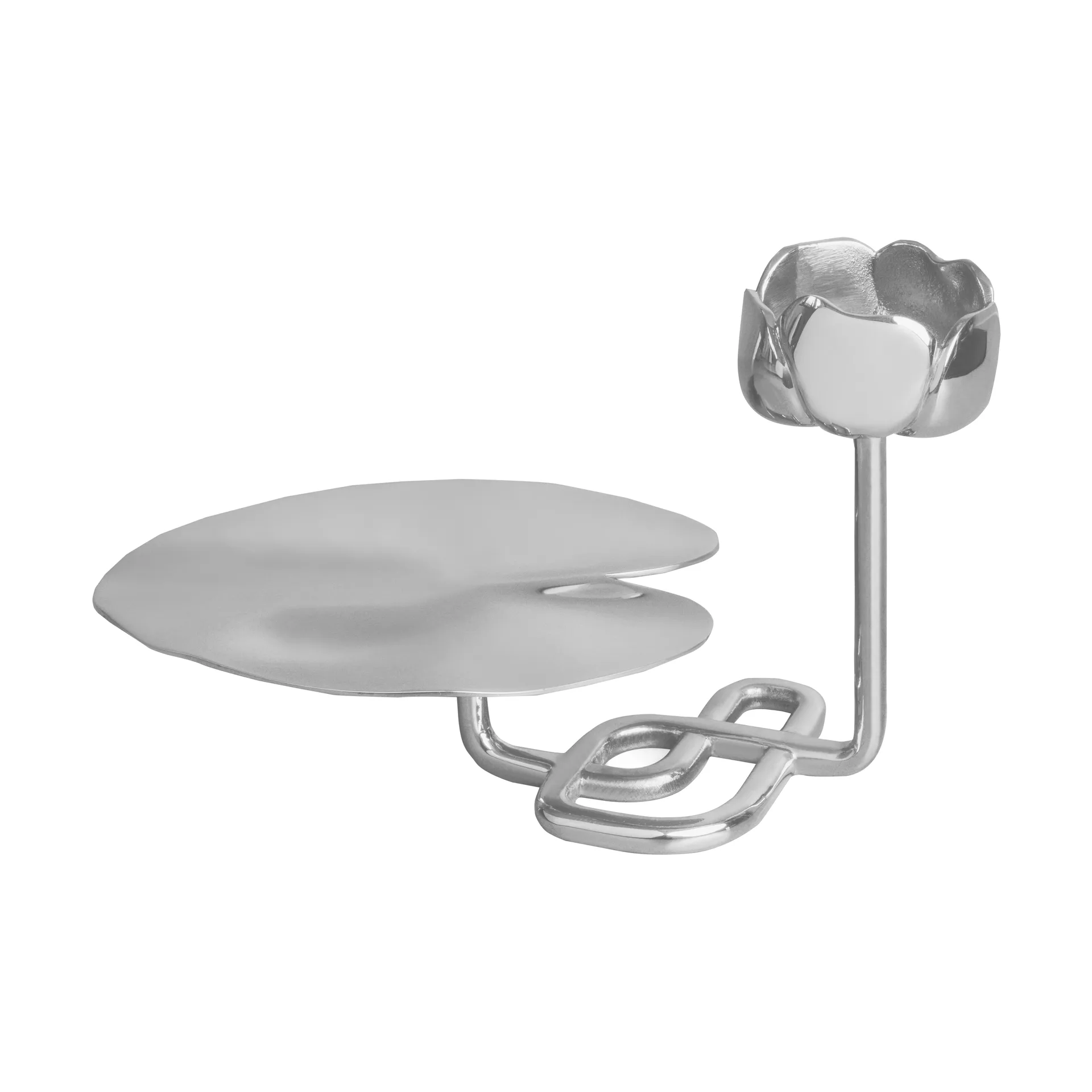 Ninfea No.2 świecznik, Niklowany mosiądz Hilke Collection