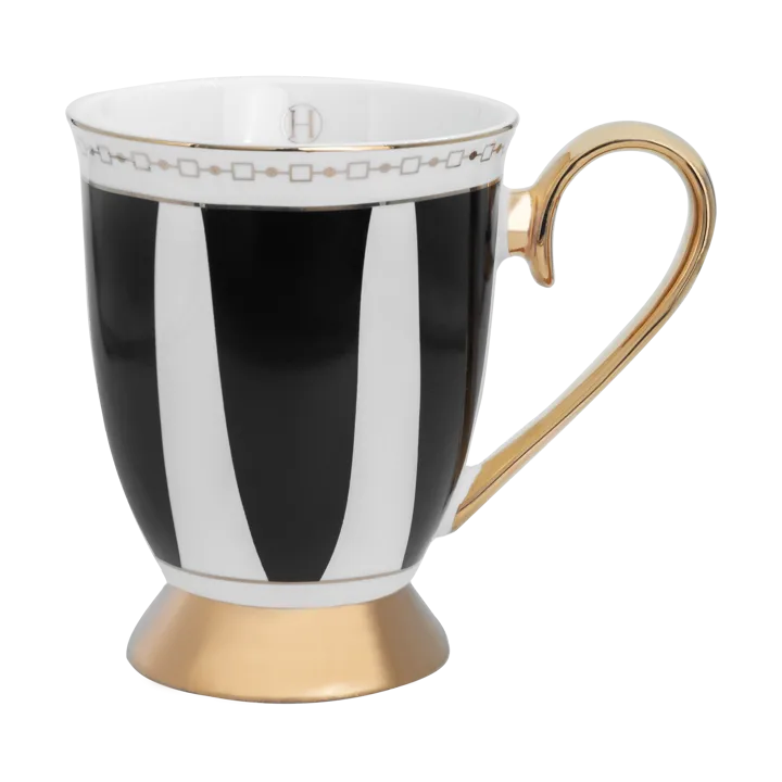 Strisce Nero kubek 280 ml - Czarno-biało-złoty - Hilke Collection