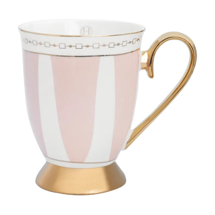 Strisce Rosa kubek 280 ml - Różowo-biało-złoty - Hilke Collection