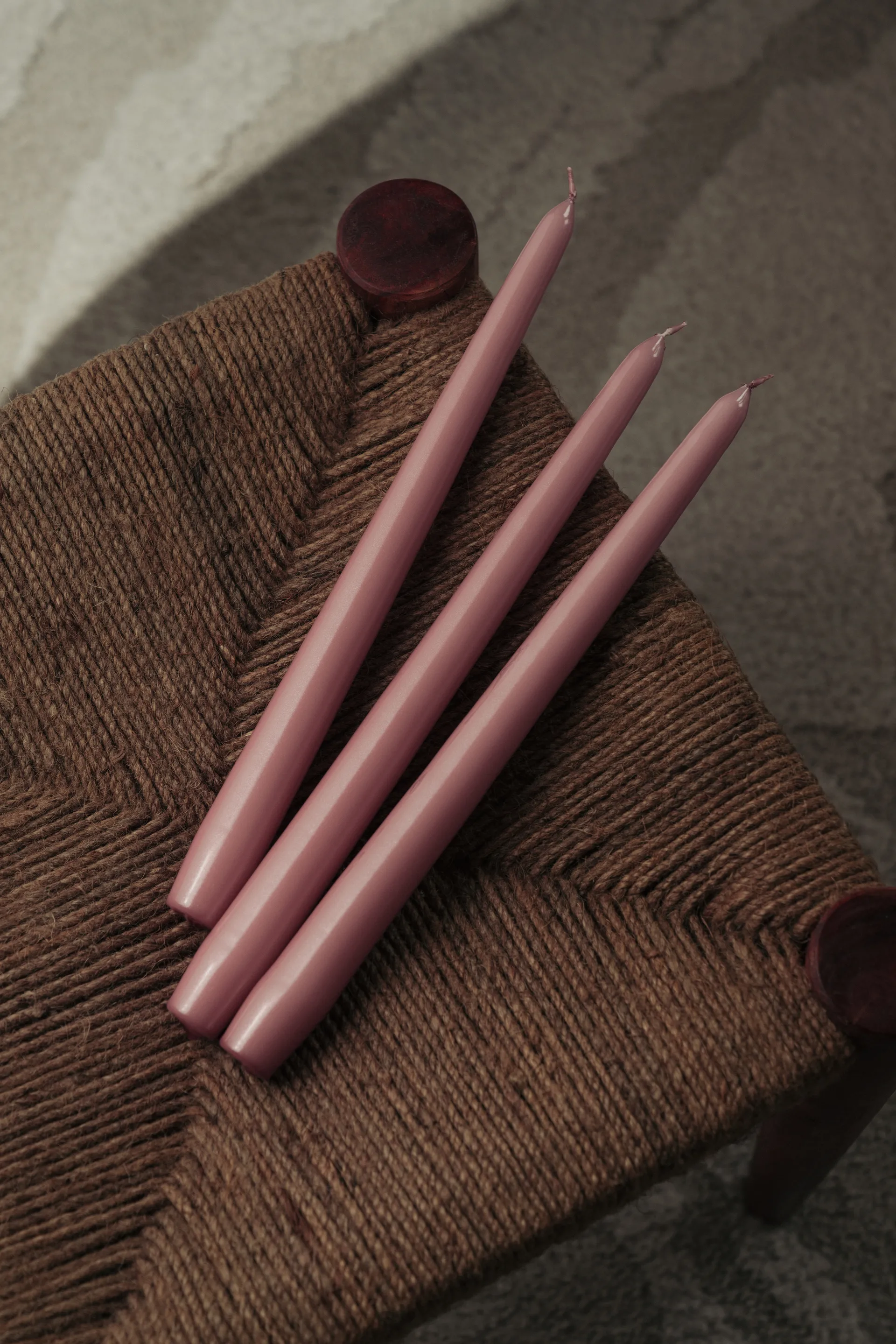 Świece stołowe 30 cm 6 szt., Różowy Metaliczny Hilke Collection