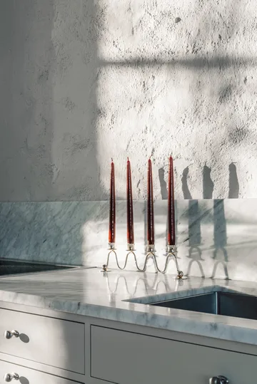 Świecznik adwentowy Ligano Sabbiadoro  - Niklowany mosiądz - Hilke Collection