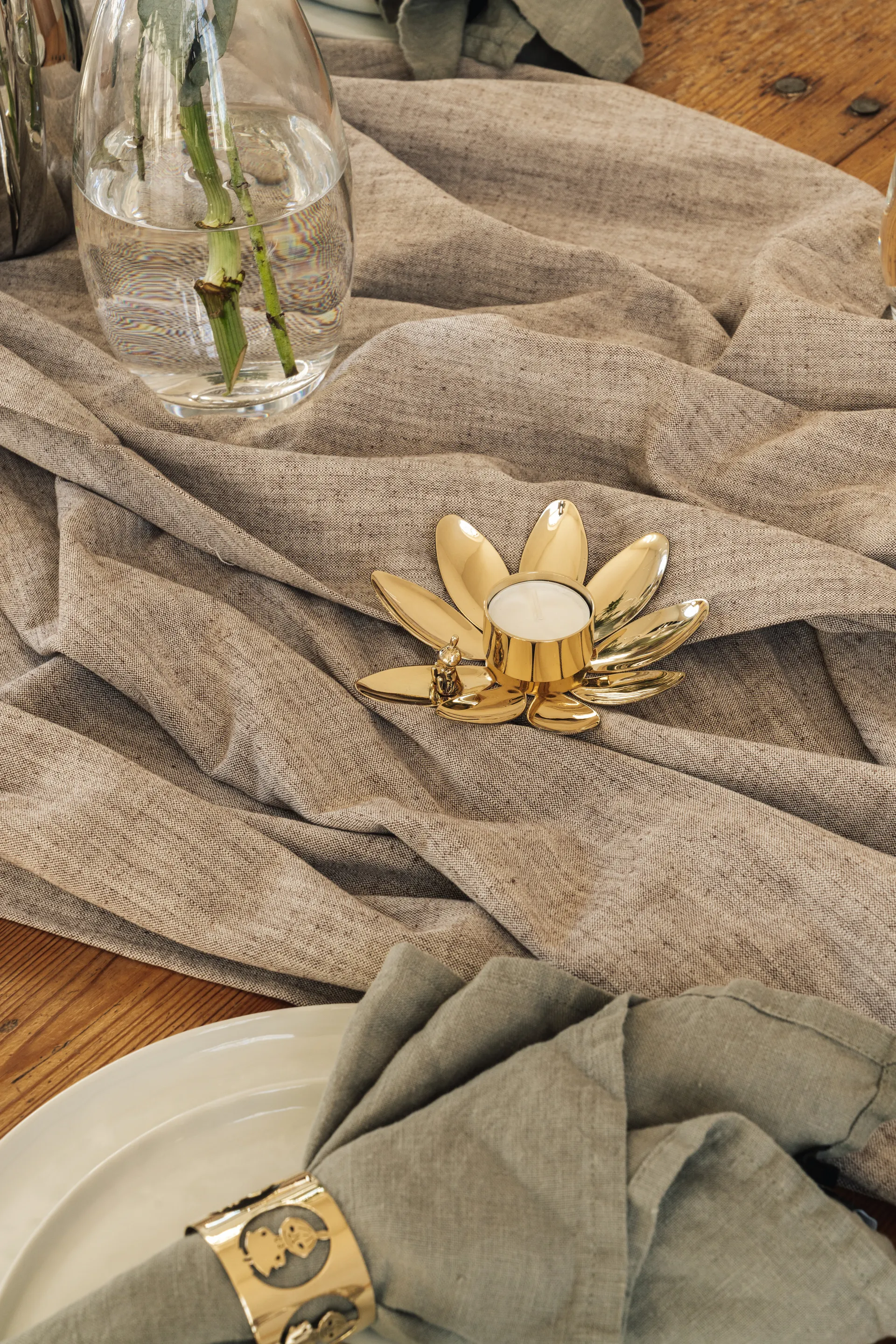 Świecznik Hilke X Mumin Lilla My, Mosiądz Hilke Collection