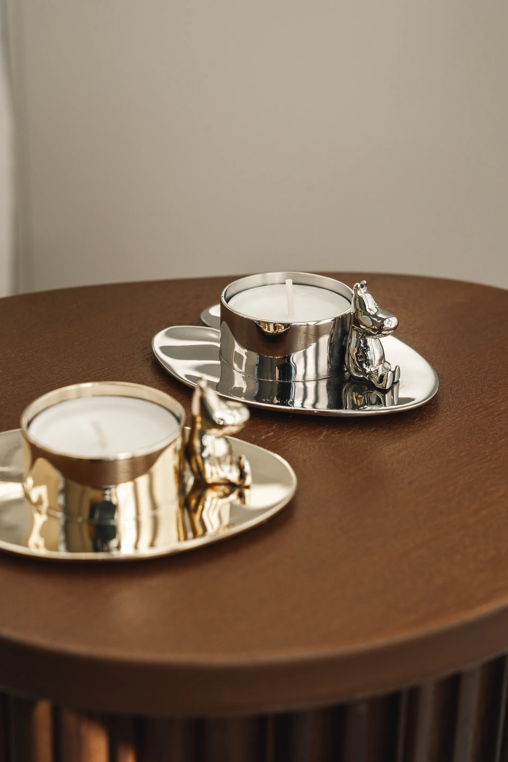 Świecznik Hilke X Mumin No.3, Niklowany mosiądz Hilke Collection