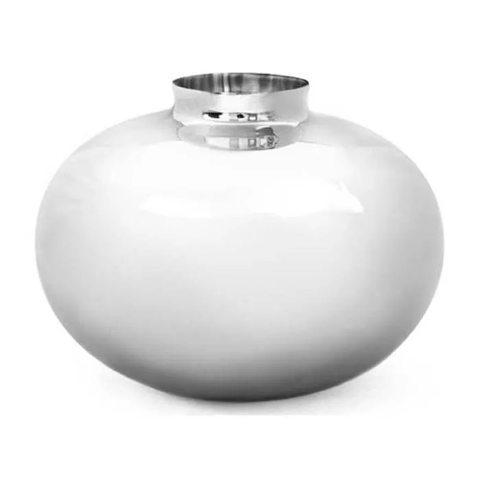 Wazon Amico Ø20 cm, Niklowany mosiądz Hilke Collection