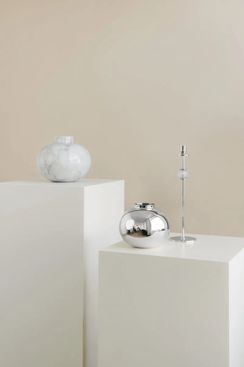 Wazon Amico Ø20 cm, Niklowany mosiądz Hilke Collection