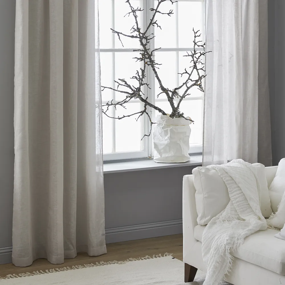 Dalsland zasłona, mother of pearl, plisy i otwór na karnisz Himla