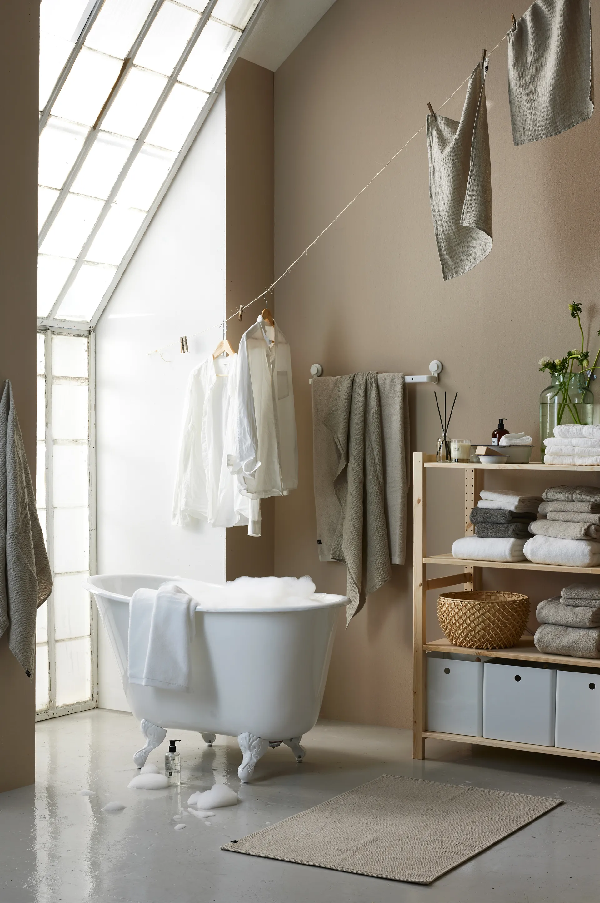 Max mata łazienkowa 60x90 cm, Mother of pearl (beżowy) Himla