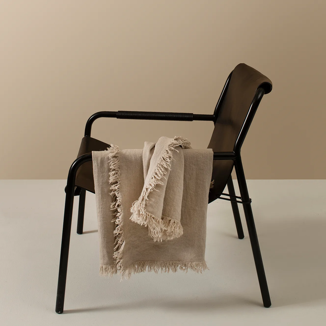 Merlin pled lniany 130x170 cm, Naturalny (beżowy) Himla