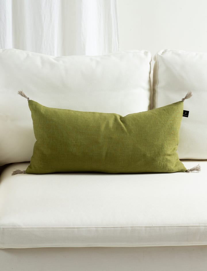 Poszewka na poduszkę Sunshine z frędzlami 30x60 cm, Greenery Himla