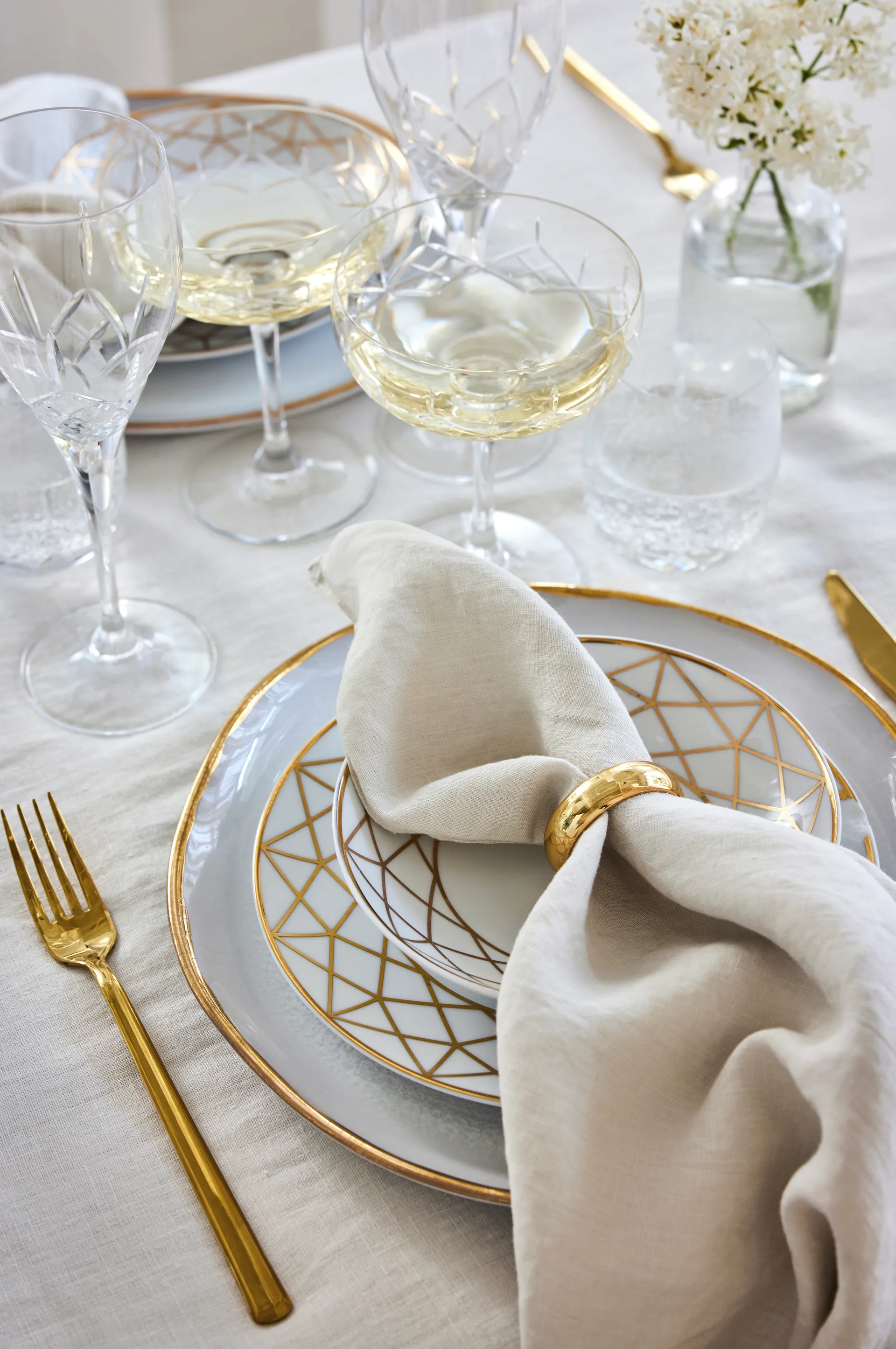 Serwetki Sunshine 4 szt., Fog (beżowe) Himla