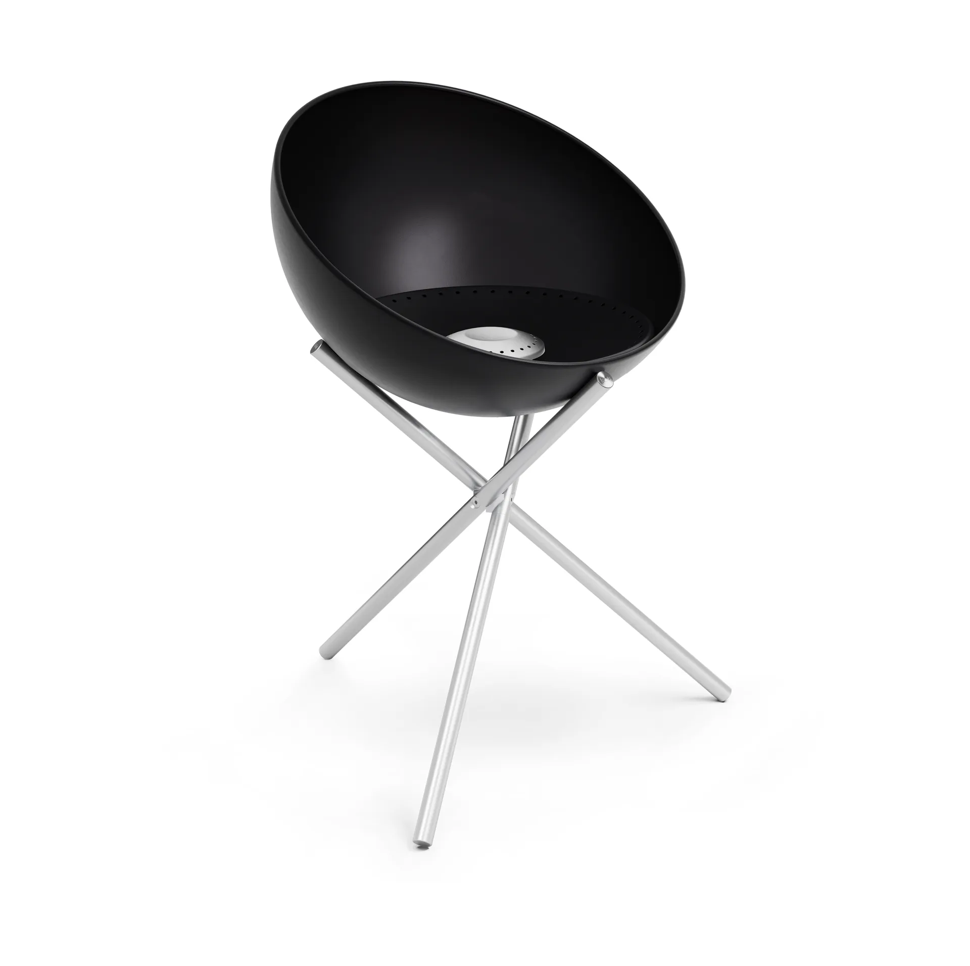 Palenisko BOWL 70, Czarno-srebrny, stelaż typu trójnóg Höfats