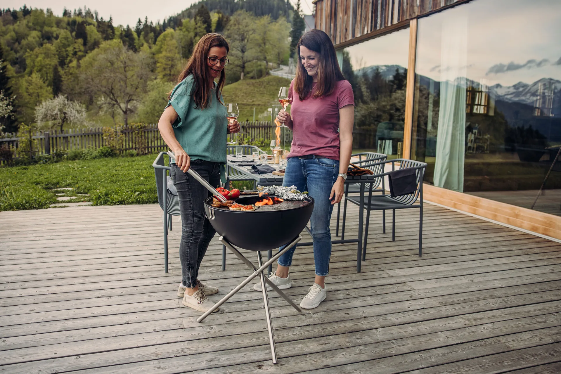 Stojak typu trójnóg BOWL 57, Srebrny Höfats