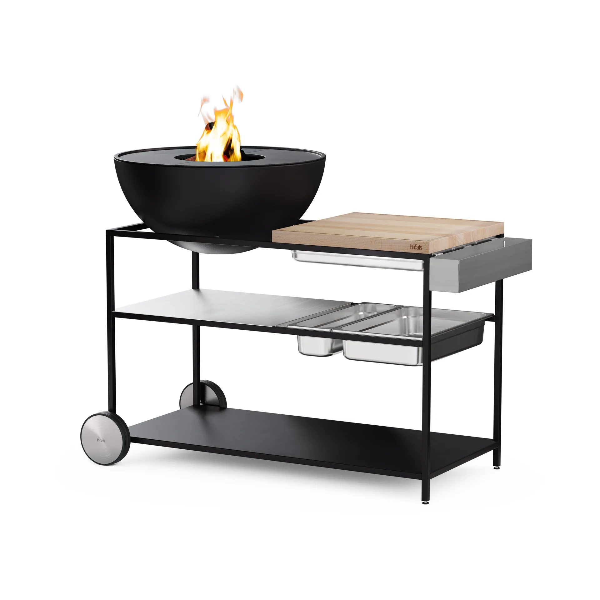 Uchwyt na przybory FIRE KITCHEN, Stal nierdzewna Höfats