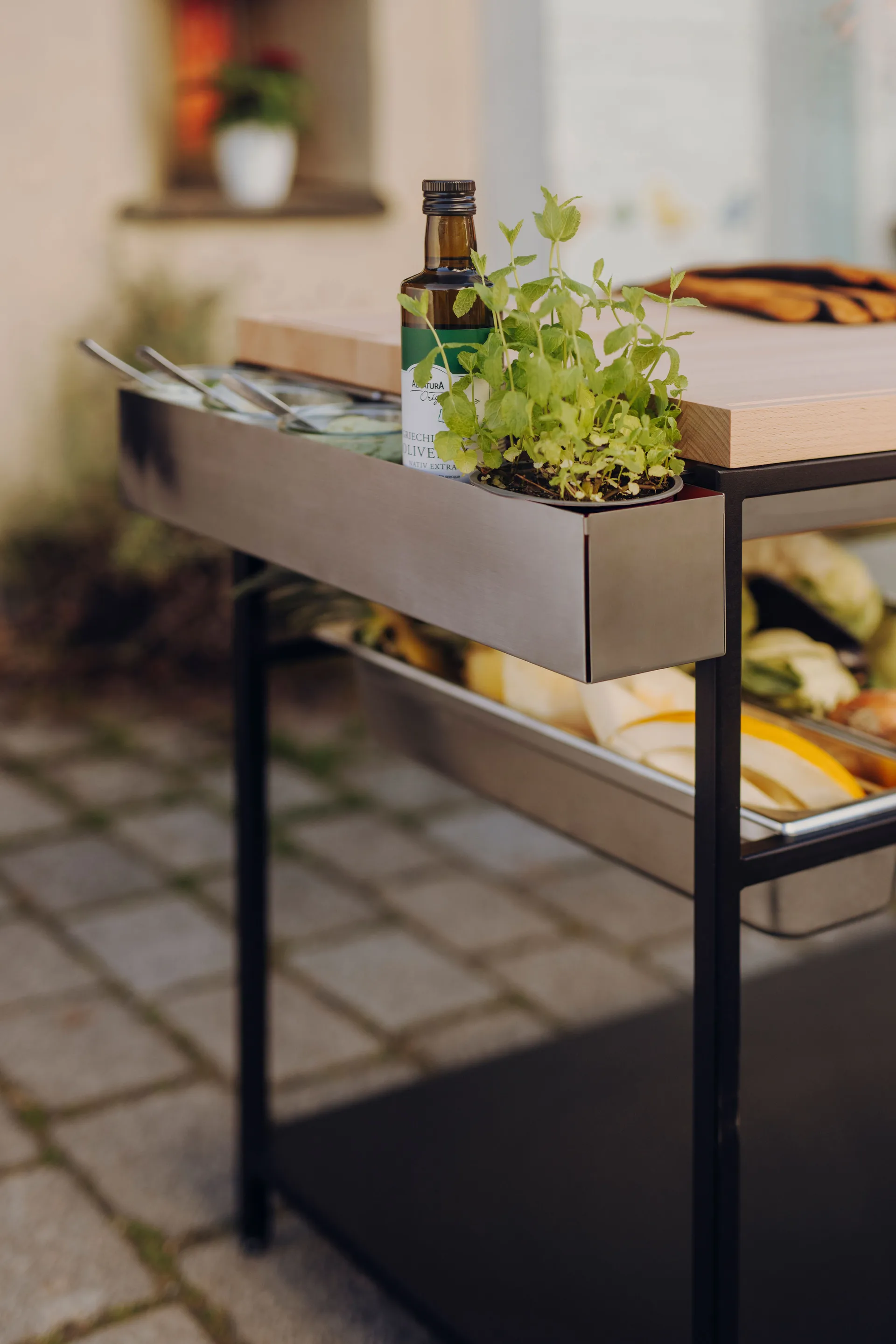 Uchwyt na przybory FIRE KITCHEN, Stal nierdzewna Höfats