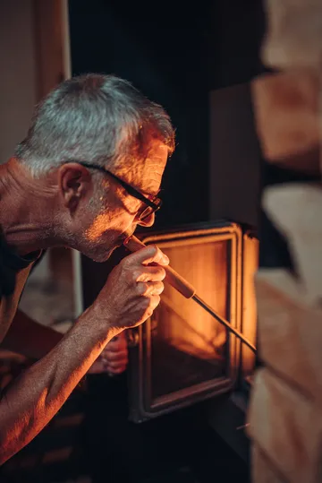 Zestaw przyborów kominkowych Höfats - Stal nierdzewna-jesion, 3 części - Höfats