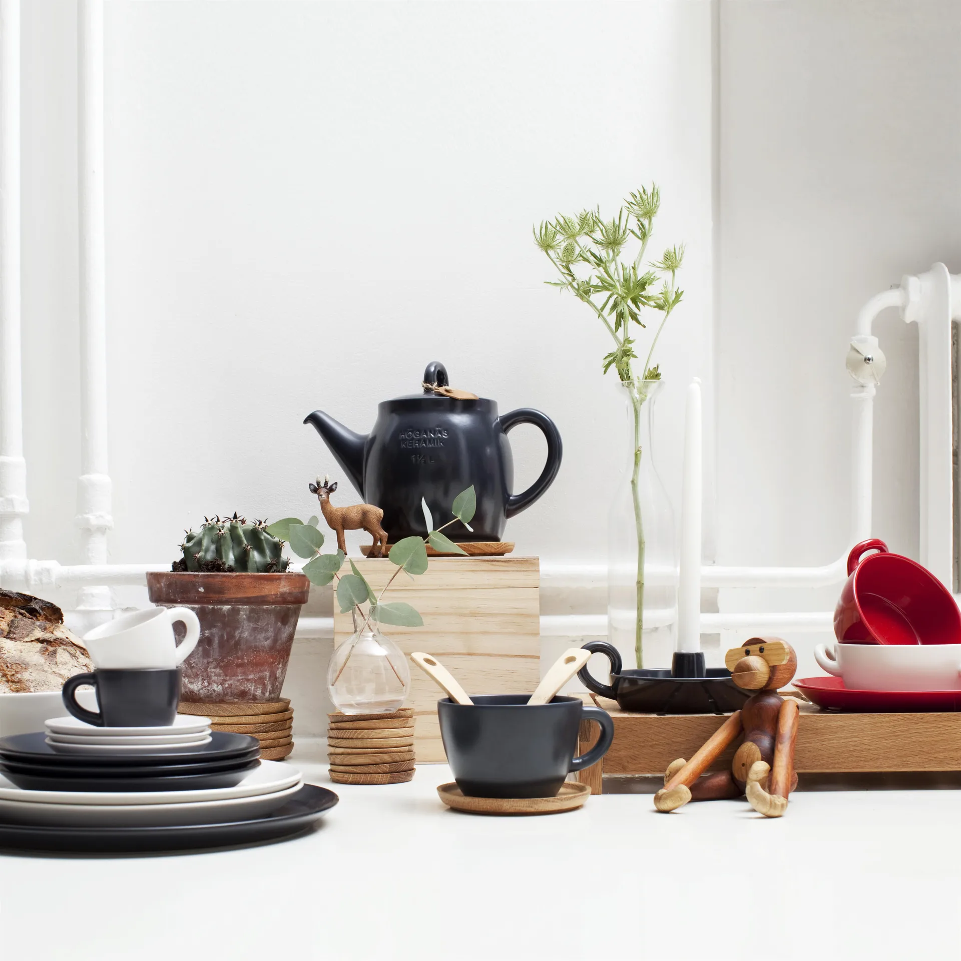 Dzbanek Höganäs, matowy grafitowy Höganäs Keramik