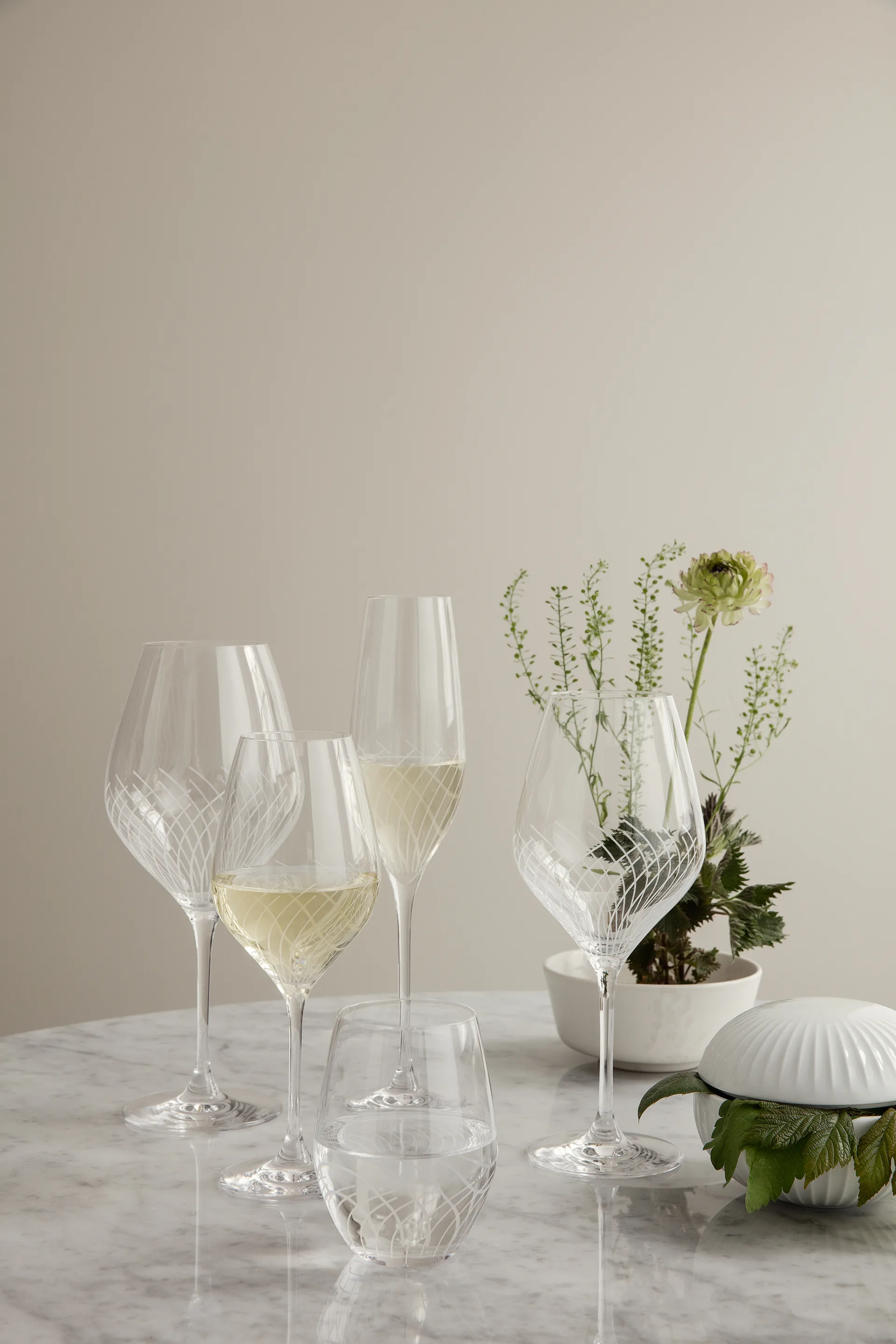 Cabernet Lines kieliszki do białego wina 360 ml, 2‑pak, Przezroczysty Holmegaard