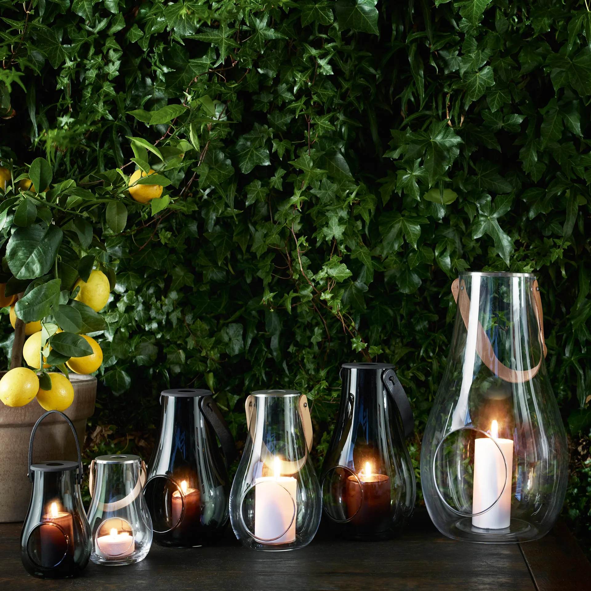 Design with Light lampion smoke, 25 cm Holmegaard