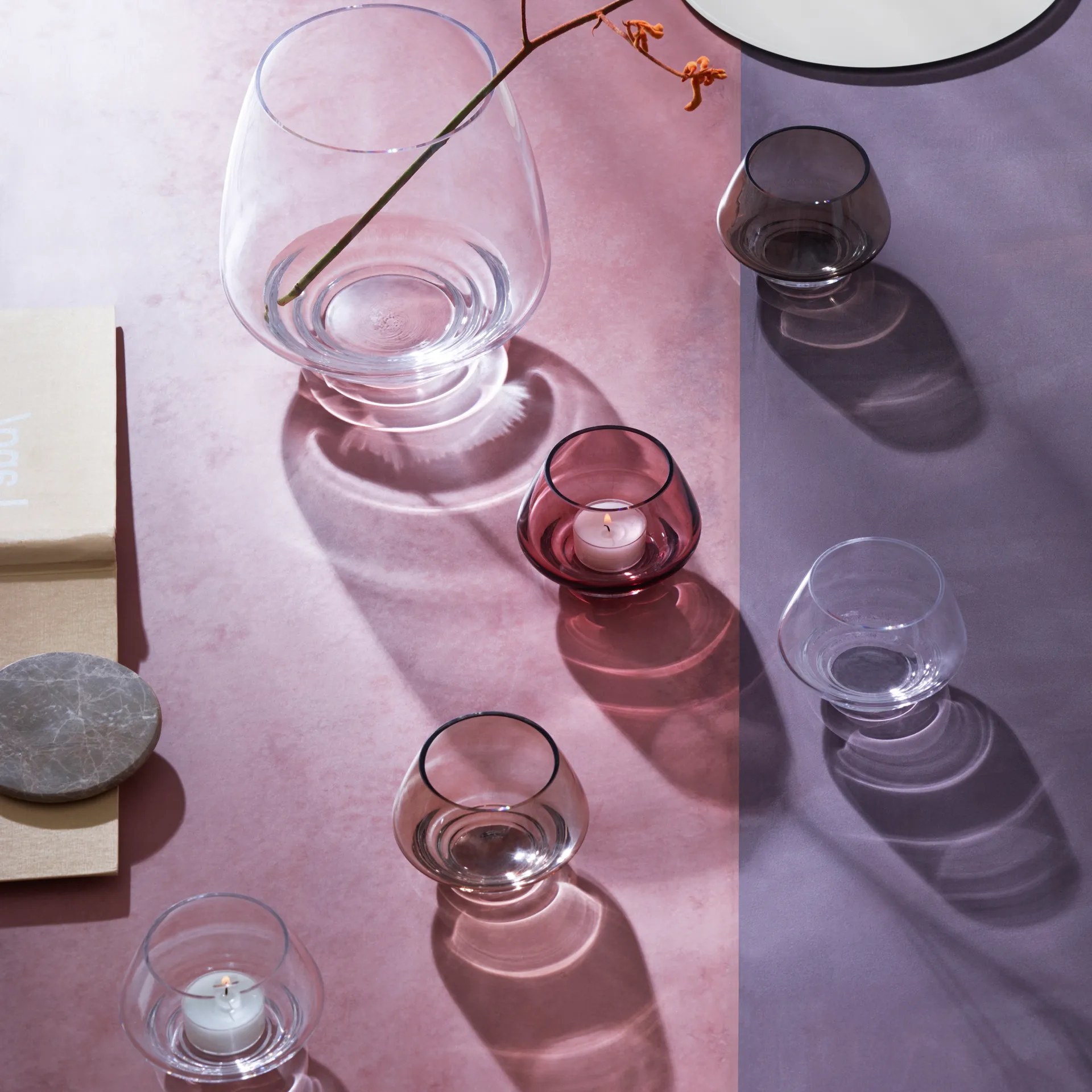 Lampion Flow Ø 10 cm, Przezroczysty Holmegaard