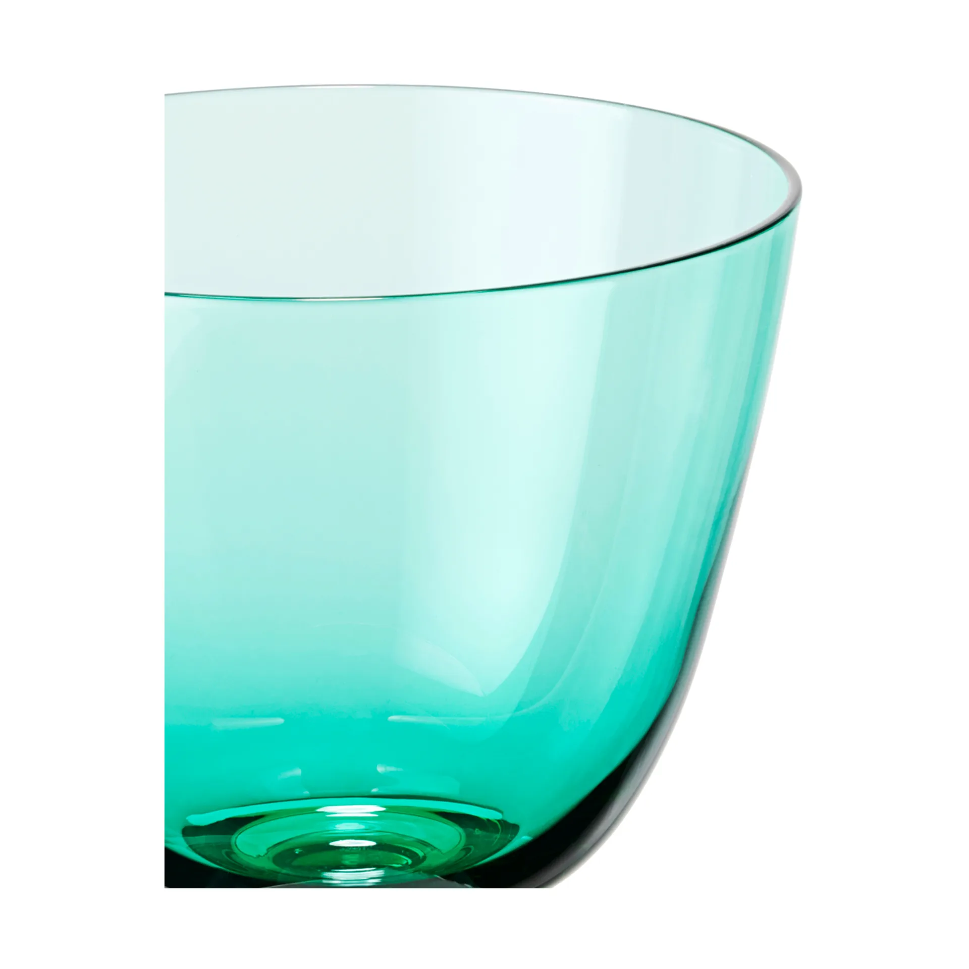 Szklanka na nóżce Flow 35 cl, Emerald green Holmegaard