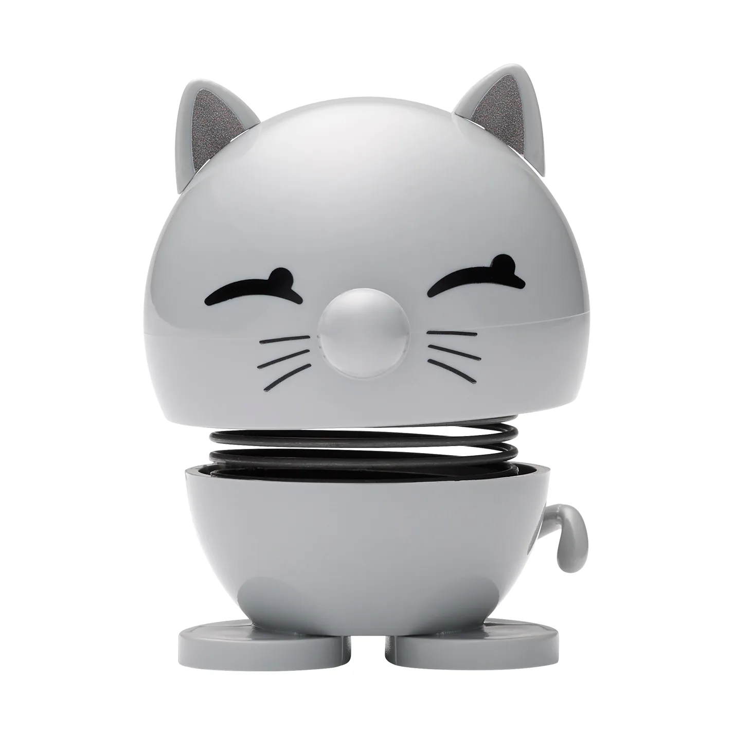 Hoptimist Cat figur 7,3 cm, Light grey Hoptimist