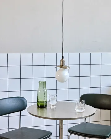 Abażur Hatt 13x14 cm - Srebrny, szczotkowany, 13×14×3 cm - House Doctor