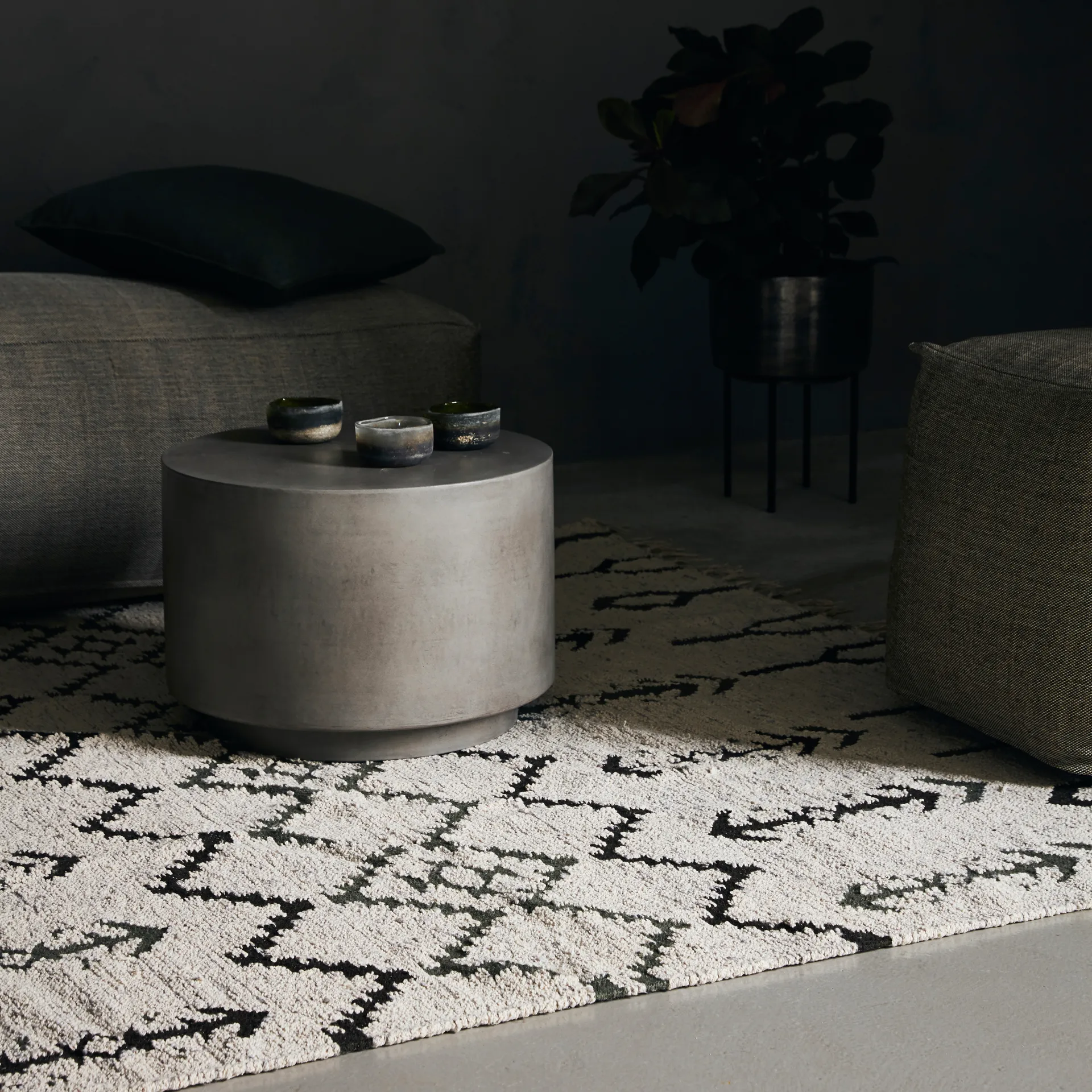 Arte dywan 180x180 cm, Off-white House Doctor