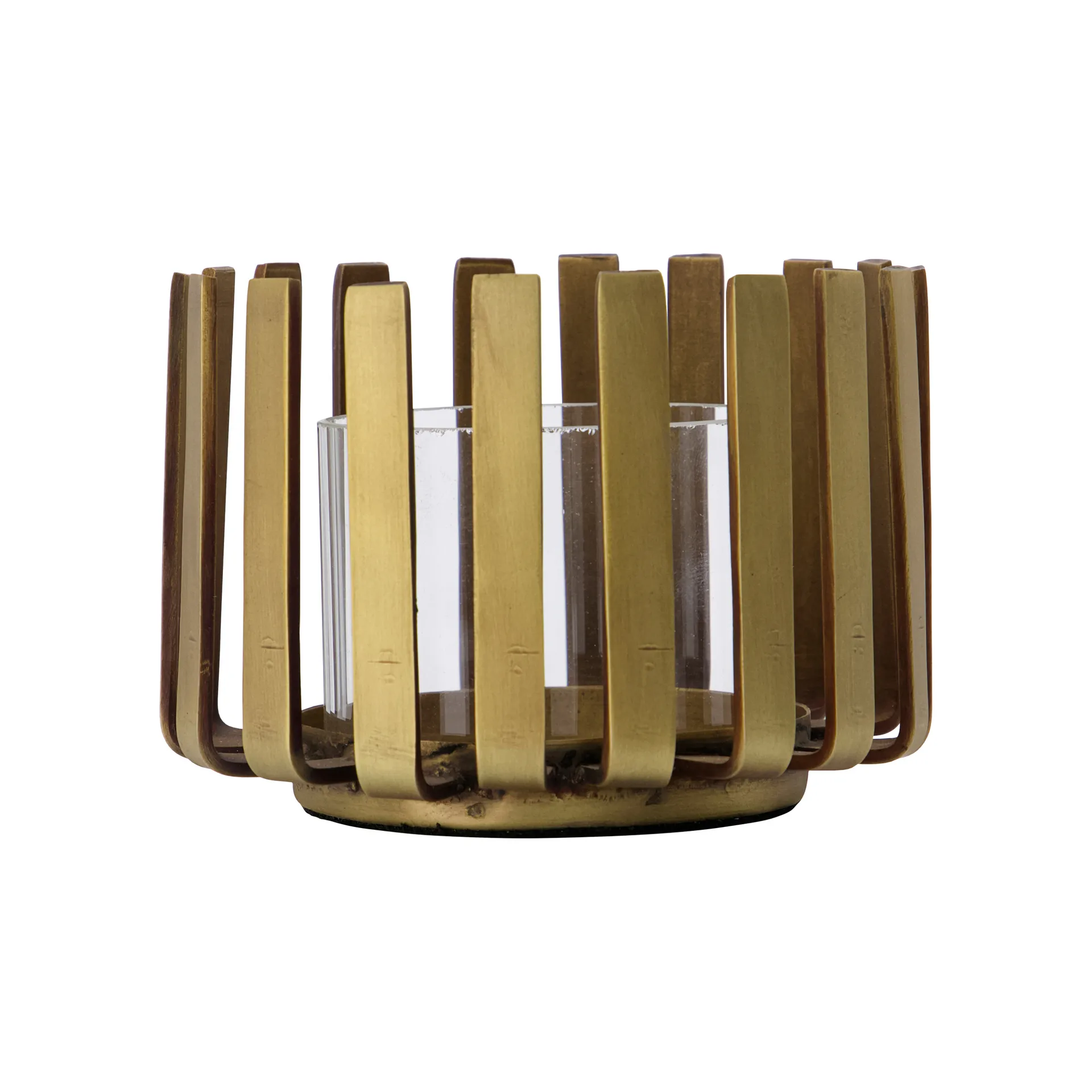 Bars tea light holder Ø10 cm, Mosiądz postarzany House Doctor