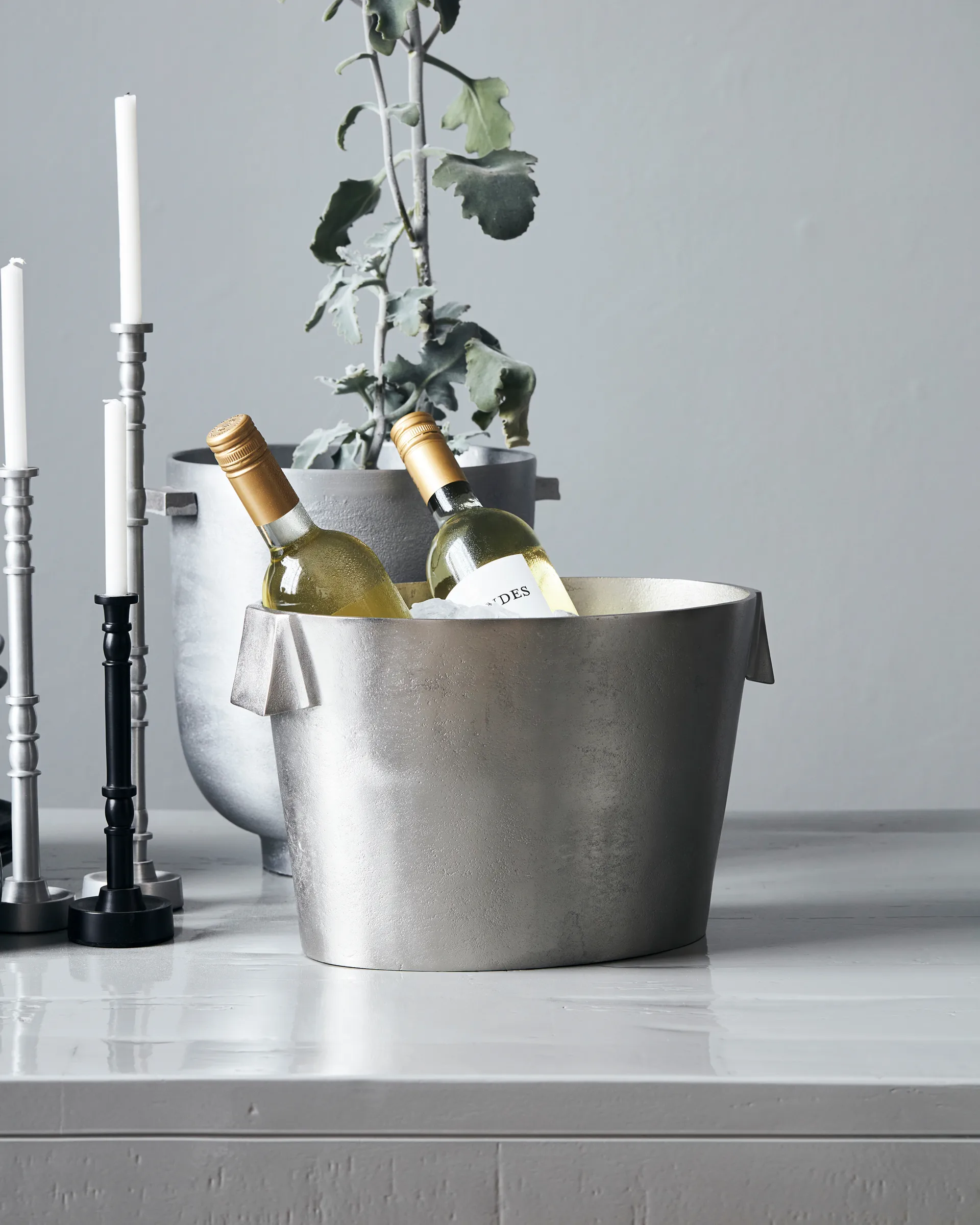 Chłodziarka do wina Buck 22x32 cm, Szczotkowane srebro House Doctor