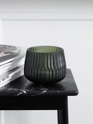 Crown lampion na świecę Ø14 cm - Zielony - House Doctor