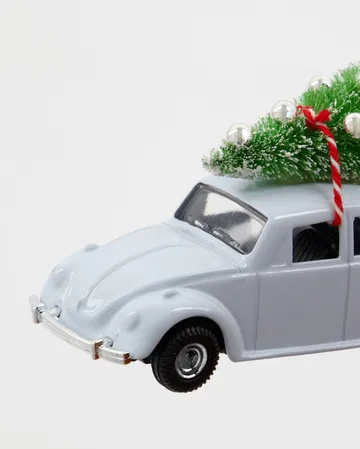 Dekoracja MINI Xmas Car - Jasnoniebieska - House Doctor