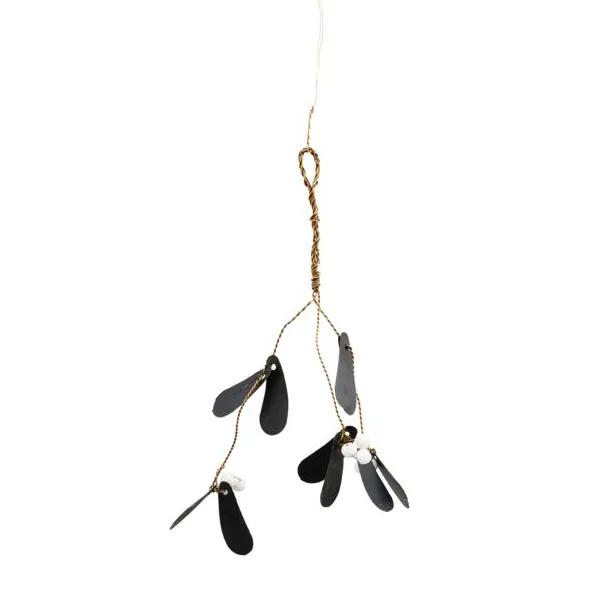 Dekoracja świąteczna Mistletoe, mała, Czarna House Doctor